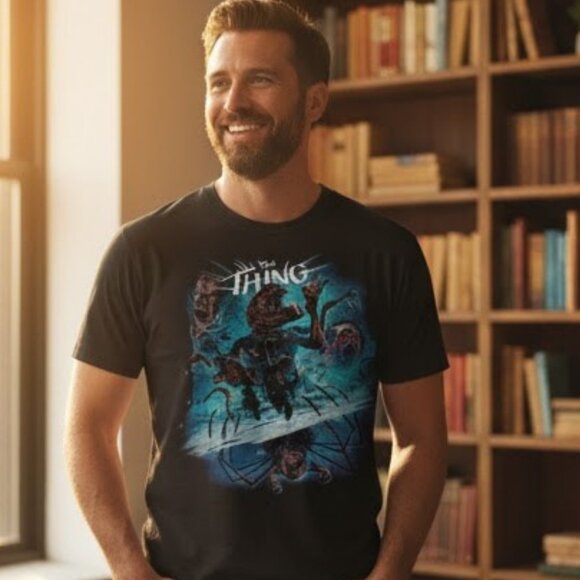 Classic Retro Horror Monster Graphic T-Shirt Vintage Movie Style Unisex - Picture 3 of 3